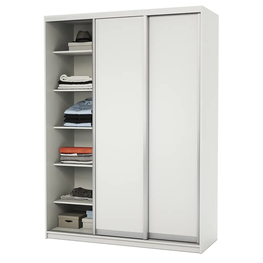 Фото 2 Шкаф-купе Гамма 100824105 240x160x60 см 7 полок ЛДСП цвет белый