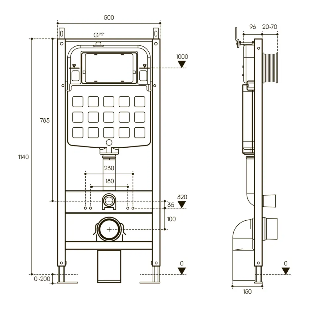 Фото 6 Комплект инсталляция с унитазом Hansgrohe ALS.SIS1102.MBHGSET001 цвет белый