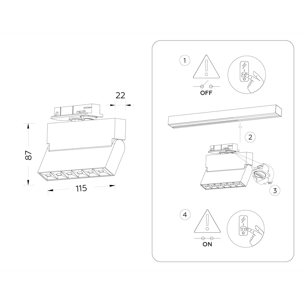Фото 24 Трековый светильник линейный светодиодный Ambrella light Gl6813 6 Вт 2 м² цвет черный Фото 24 Трековый светильник линейный светодиодный Ambrella light Gl6813 6 Вт 2 м² цвет черный