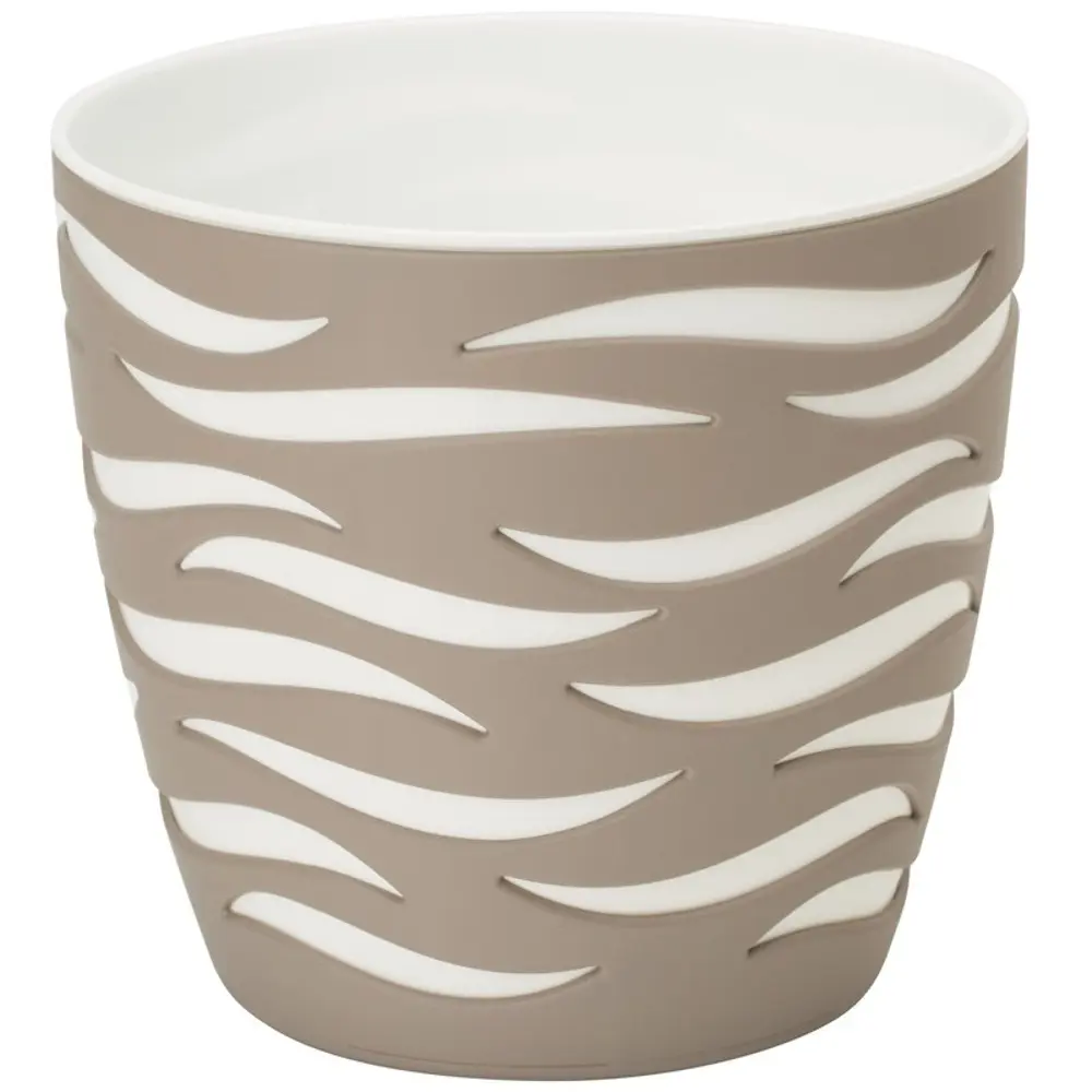 Фото Кашпо Sahara duo Form-plastic d22 см 22 см 5.97 л полипропилен бежевый без автополива Фото Кашпо Sahara duo Form-plastic d22 см 22 см 5.97 л полипропилен бежевый без автополива