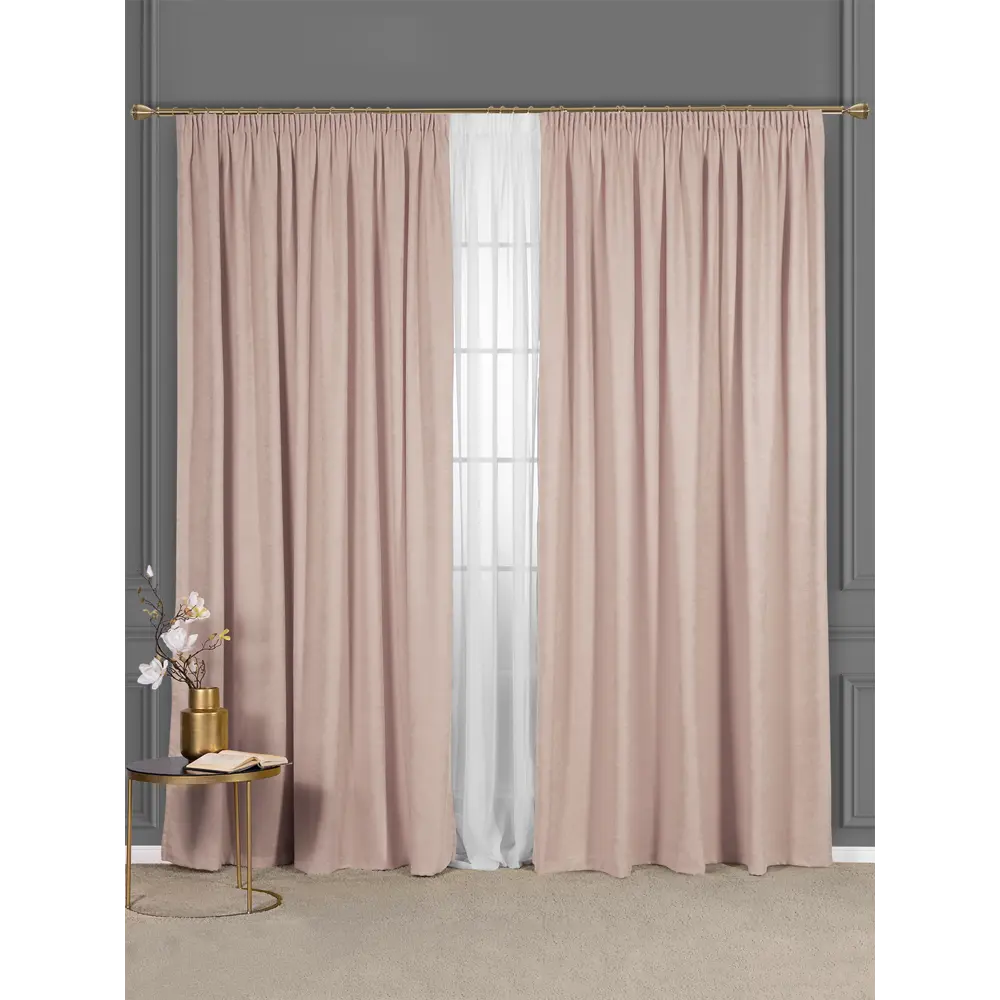 Фото Штора Daily by t Джулес 1027.00220 на шторной ленте 270x220 см цвет розовый Фото Штора Daily by t Джулес 1027.00220 на шторной ленте 270x220 см цвет розовый