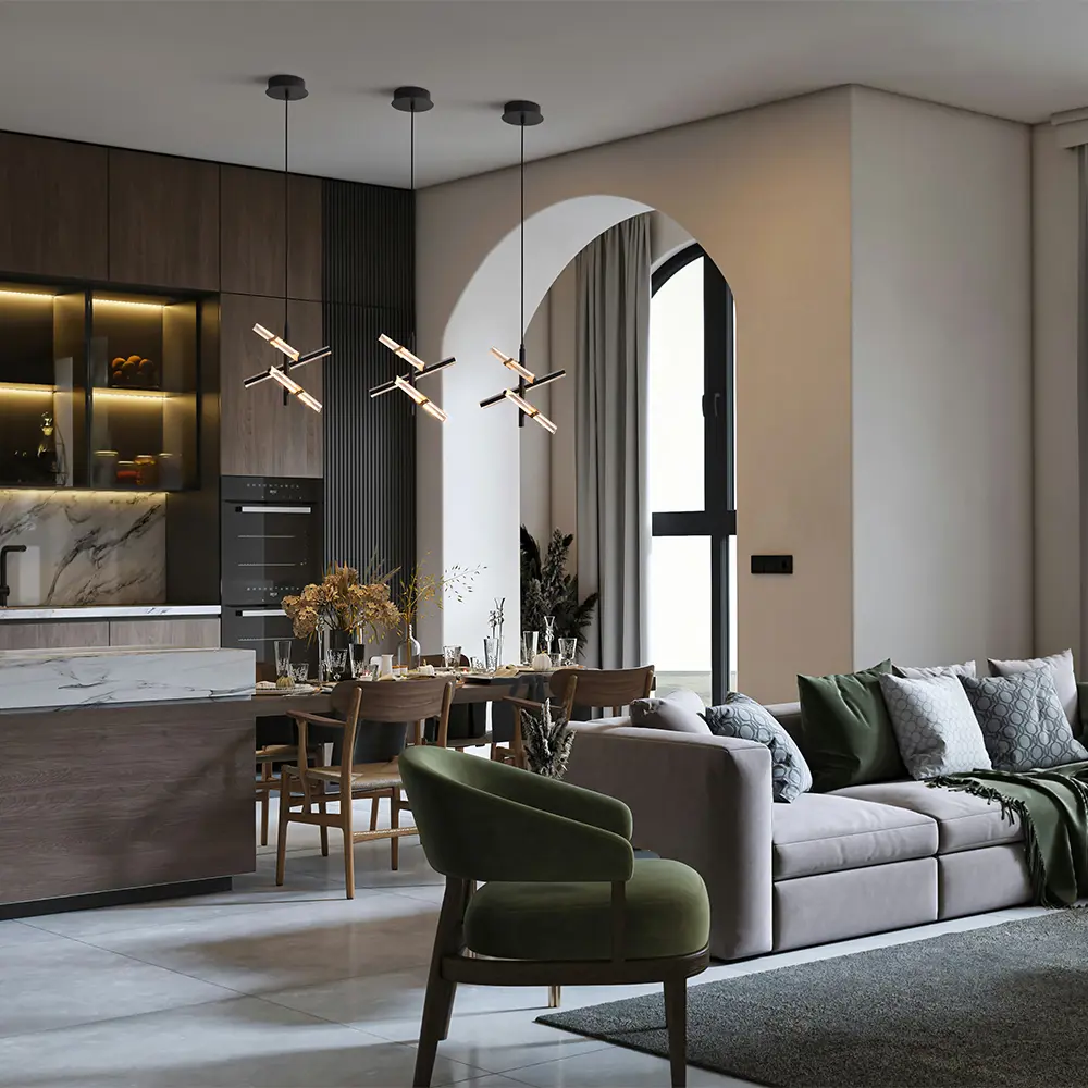 Фото 5 Светильник подвесной светодиодный Freya Brilliance Fr5557pl-l22b1 17.5 м² теплый белый (желтый) свет цвет черный Фото 5 Светильник подвесной светодиодный Freya Brilliance Fr5557pl-l22b1 17.5 м² теплый белый (желтый) свет цвет черный