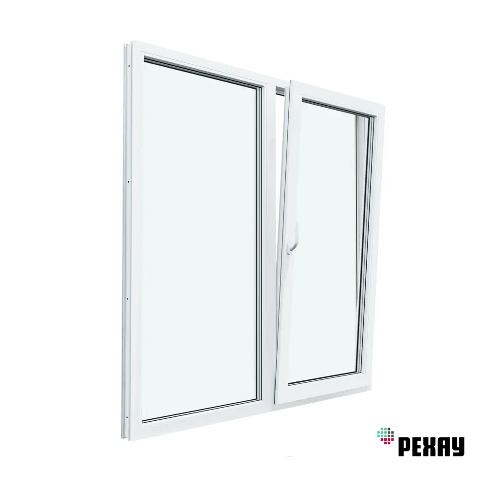 Фото 3 Окно ПВХ двустворчатое 116x120 см Rehau Blitz левое поворотное/правое поворотно-откидное двухкамерный стеклопакет Фото 3 Окно ПВХ двустворчатое 116x120 см Rehau Blitz левое поворотное/правое поворотно-откидное двухкамерный стеклопакет
