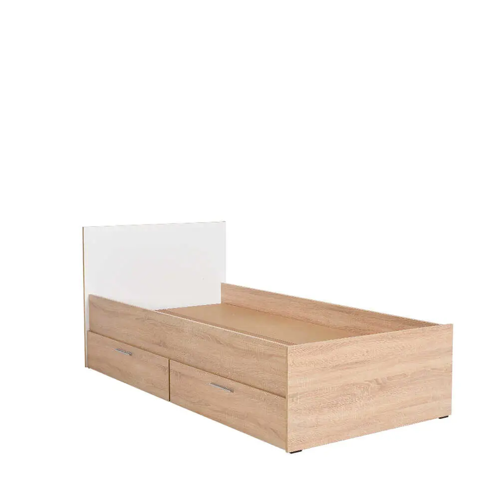 Фото 3 Кровать Adore Plus Series 100x45x195 см ДСП цвет сонома - алмазный белый Фото 3 Кровать Adore Plus Series 100x45x195 см ДСП цвет сонома - алмазный белый