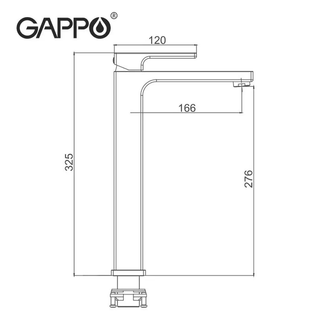 Фото 3 Смеситель для раковины Gappo G1017-2 Фото 3 Смеситель для раковины Gappo G1017-2