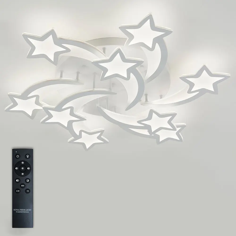 Фото Люстра потолочная светодиодная Natali Kovaltseva LED LAMPS 81225 с пультом управления 30 м² смена от теплого белого до холодного белого цвет белый Фото Люстра потолочная светодиодная Natali Kovaltseva LED LAMPS 81225 с пультом управления 30 м² смена от теплого белого до холодного белого цвет белый