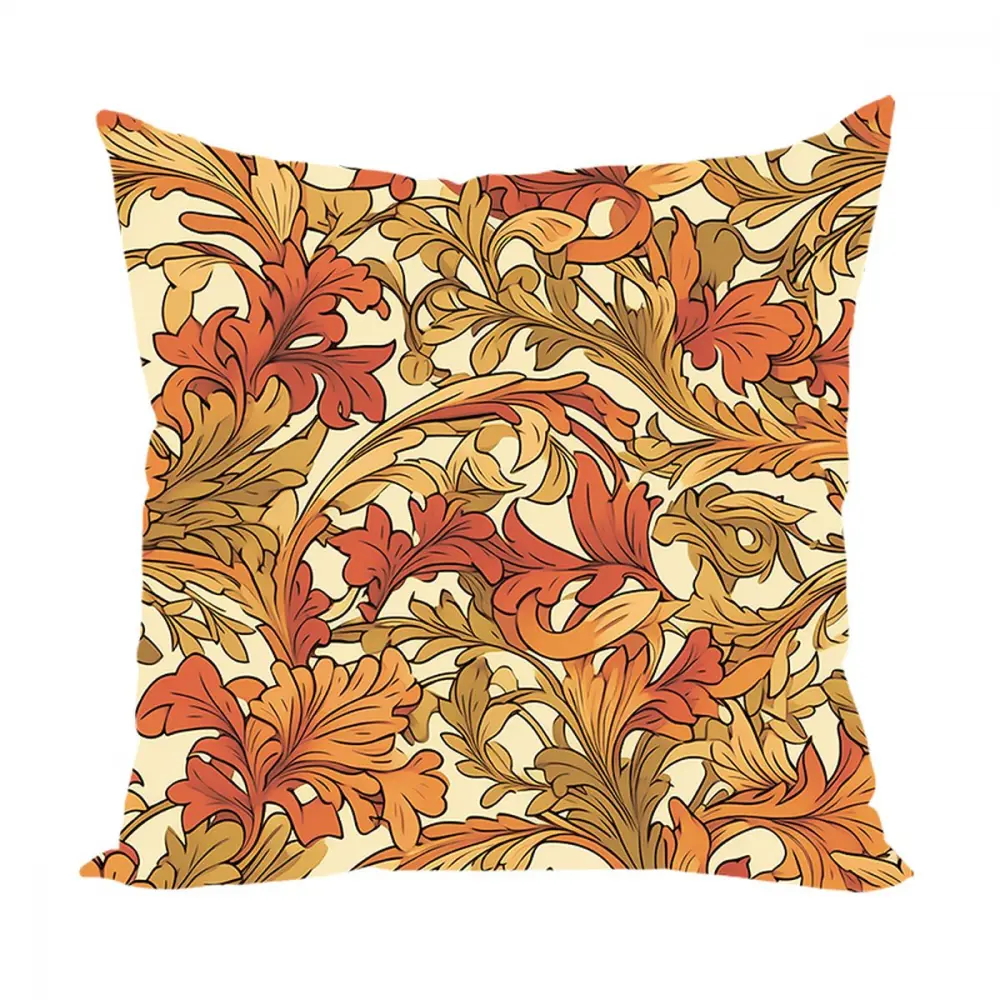 Фото Подушка декоративная Zaberite Золотые листья Моррис 3782, 40x40 см Фото Подушка декоративная Zaberite Золотые листья Моррис 3782, 40x40 см