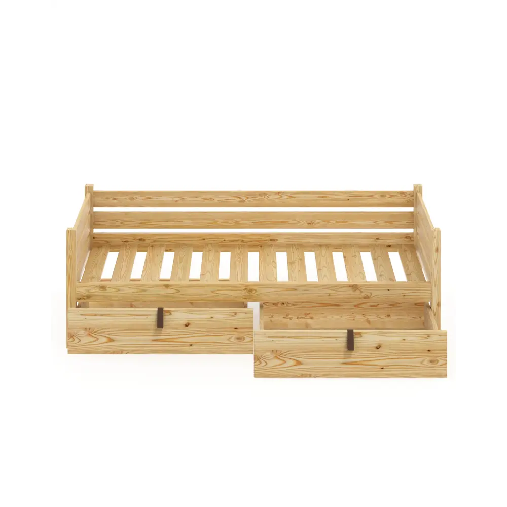 Фото 2 Тахта односпальная Solarius реечное основание с 2 выкатными ящиками 90x63x190 см без покраски сосна цвет светло-бежевый Фото 2 Тахта односпальная Solarius реечное основание с 2 выкатными ящиками 90x63x190 см без покраски сосна цвет светло-бежевый