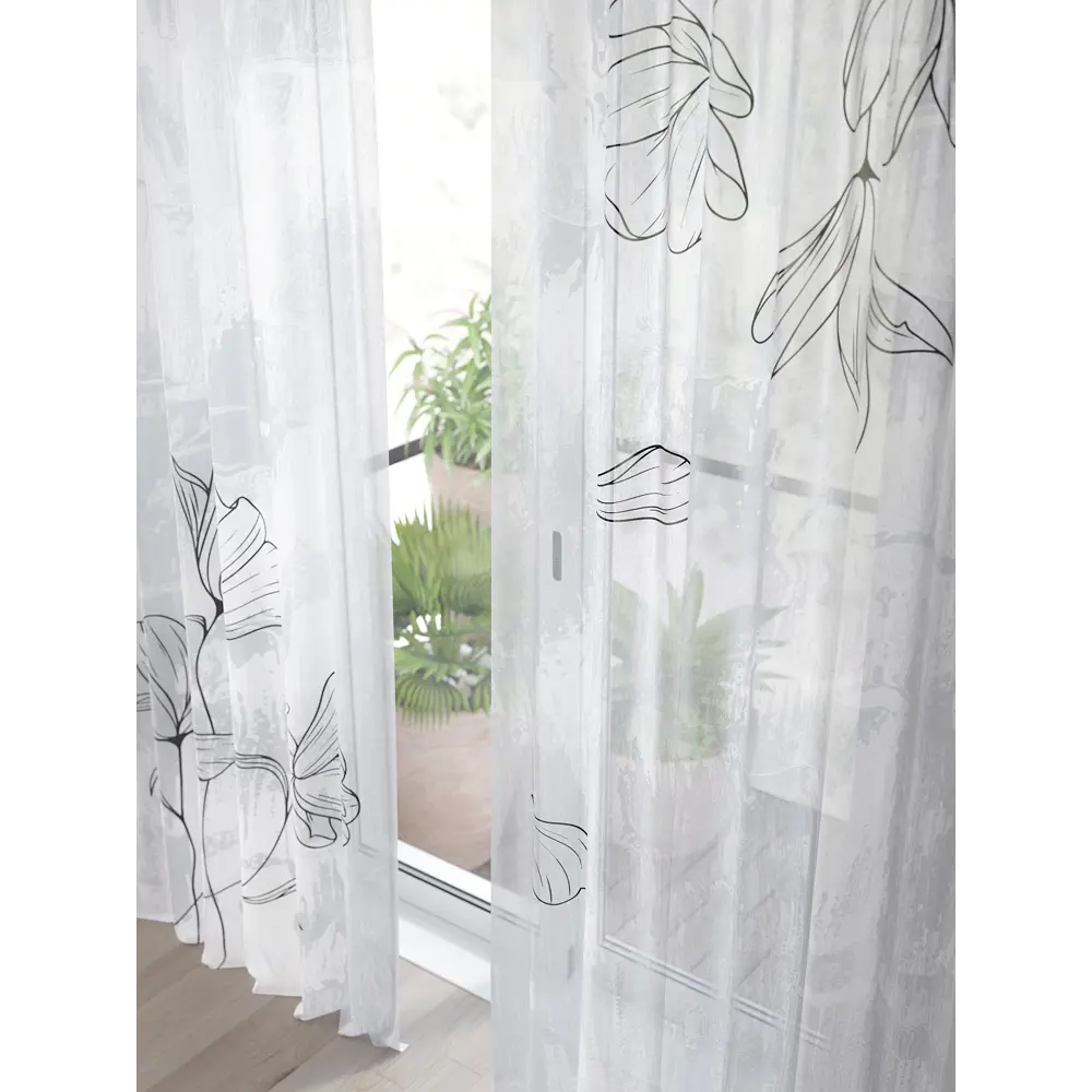 Фото 3 Тюль Comfy Way Алоуна - 183 CW580183-240 150x240 см на шторной ленте цвет белый 2 шт Фото 3 Тюль Comfy Way Алоуна - 183 CW580183-240 150x240 см на шторной ленте цвет белый 2 шт