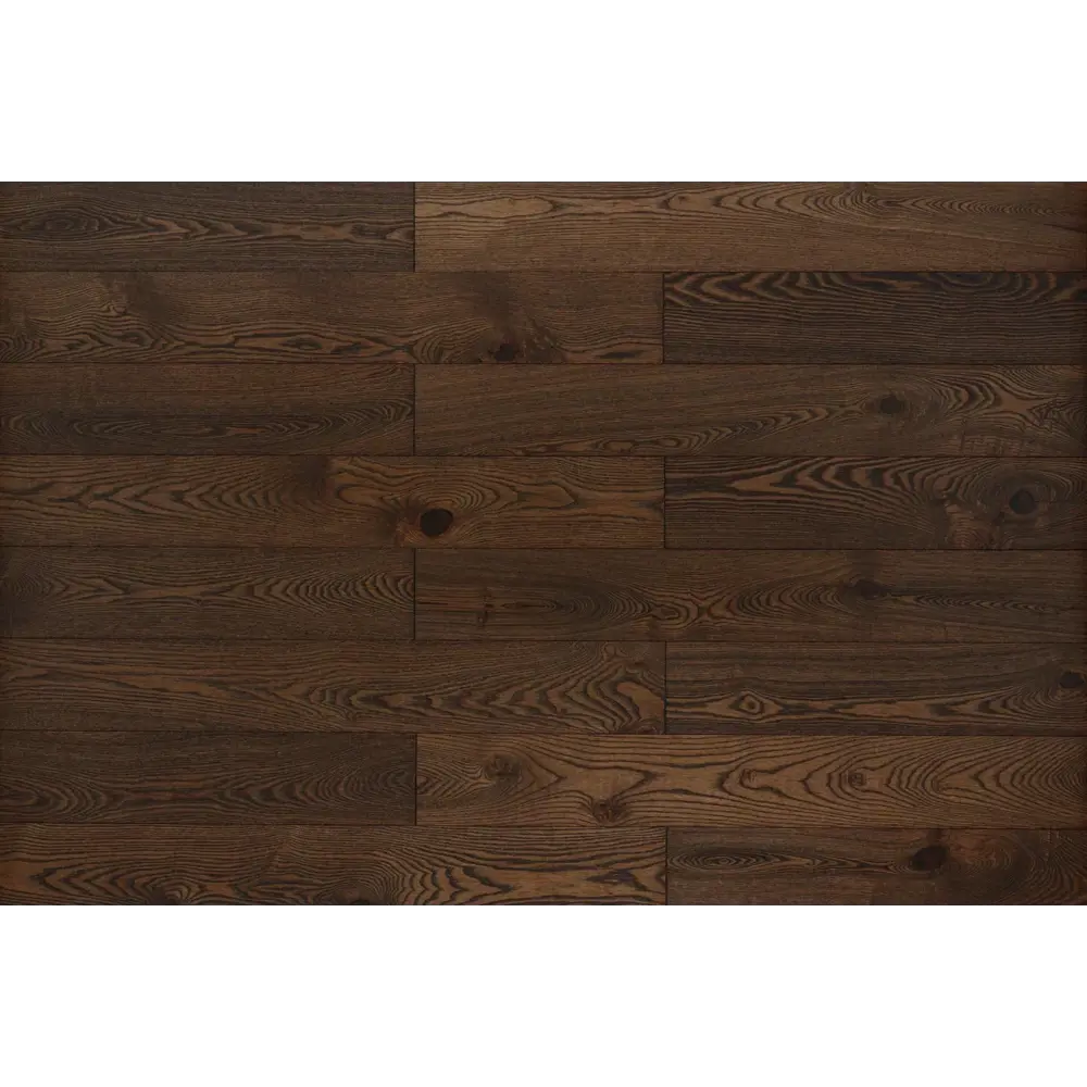 Фото Паркетная доска Amber Wood Браш Ясень шоколад 21 класс толщина 14 мм с фаской 0.909 м², цена за упаковку Фото Паркетная доска Amber Wood Браш Ясень шоколад 21 класс толщина 14 мм с фаской 0.909 м², цена за упаковку