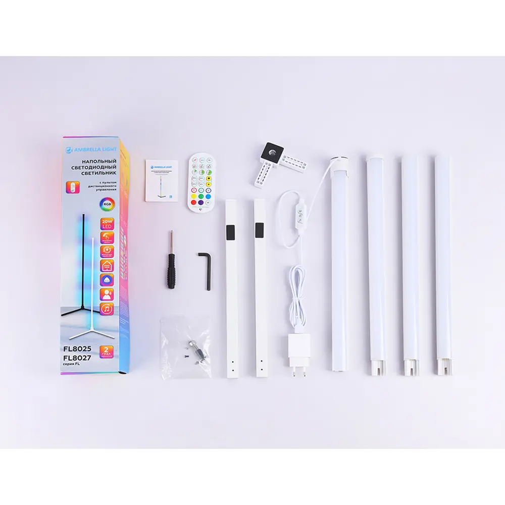 Фото 3 Торшер светодиодный Ambrella light Fl8025 нейтральный белый свет цвет белый Фото 3 Торшер светодиодный Ambrella light Fl8025 нейтральный белый свет цвет белый
