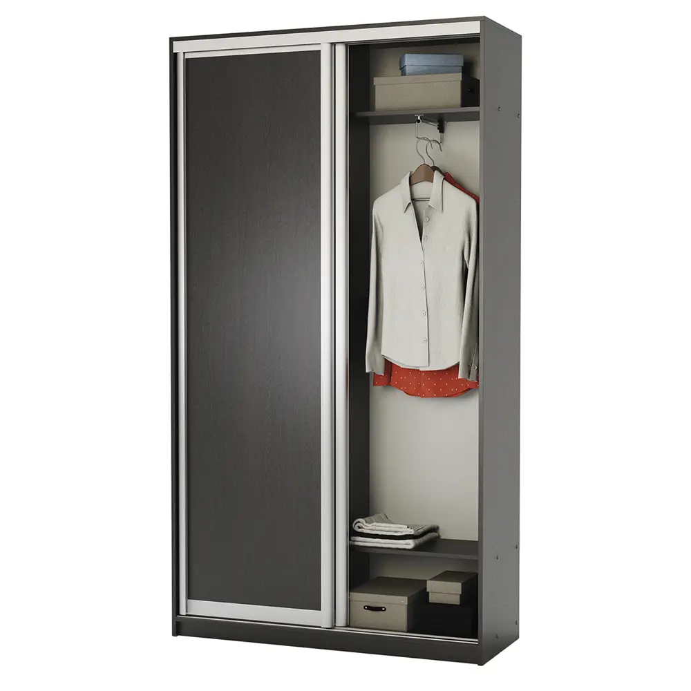 Фото 3 Шкаф-купе Гамма 240x140x45 см 4 полки ЛДСП цвет венге Фото 3 Шкаф-купе Гамма 240x140x45 см 4 полки ЛДСП цвет венге