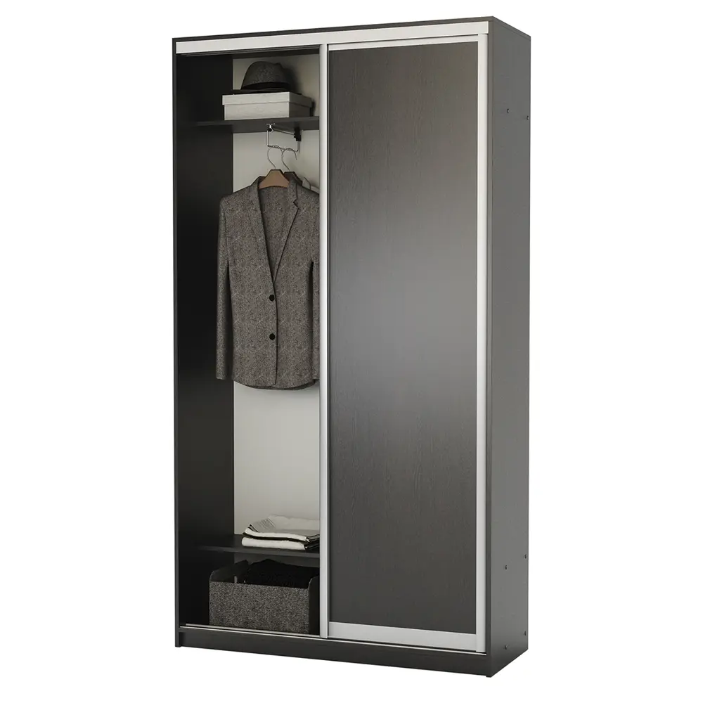 Фото 2 Шкаф-купе Гамма 240x140x45 см 4 полки ЛДСП цвет венге Фото 2 Шкаф-купе Гамма 240x140x45 см 4 полки ЛДСП цвет венге