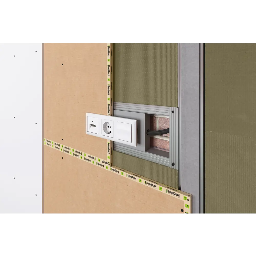 Фото 2 Подрозетник звукоизоляционный SoundGuard S-BOX 2 2-секционный 192x115x38 мм цвет серый Фото 2 Подрозетник звукоизоляционный SoundGuard S-BOX 2 2-секционный 192x115x38 мм цвет серый