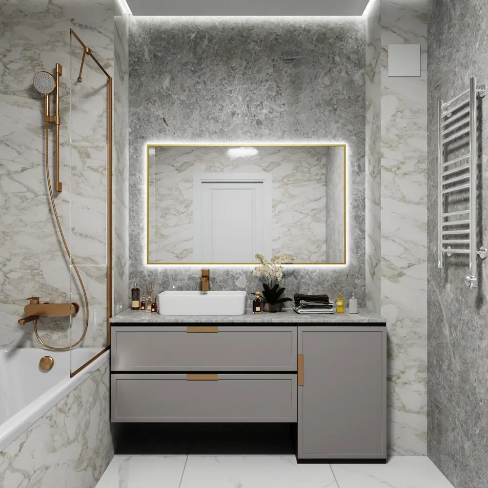 Фото 4 Зеркало со встроенной подсветкой One mirror 13080зсх 80x130 см Фото 4 Зеркало со встроенной подсветкой One mirror 13080зсх 80x130 см