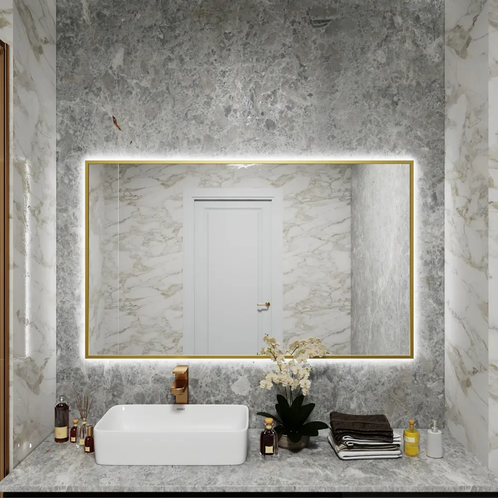 Фото 2 Зеркало со встроенной подсветкой One mirror 13080зсх 80x130 см Фото 2 Зеркало со встроенной подсветкой One mirror 13080зсх 80x130 см