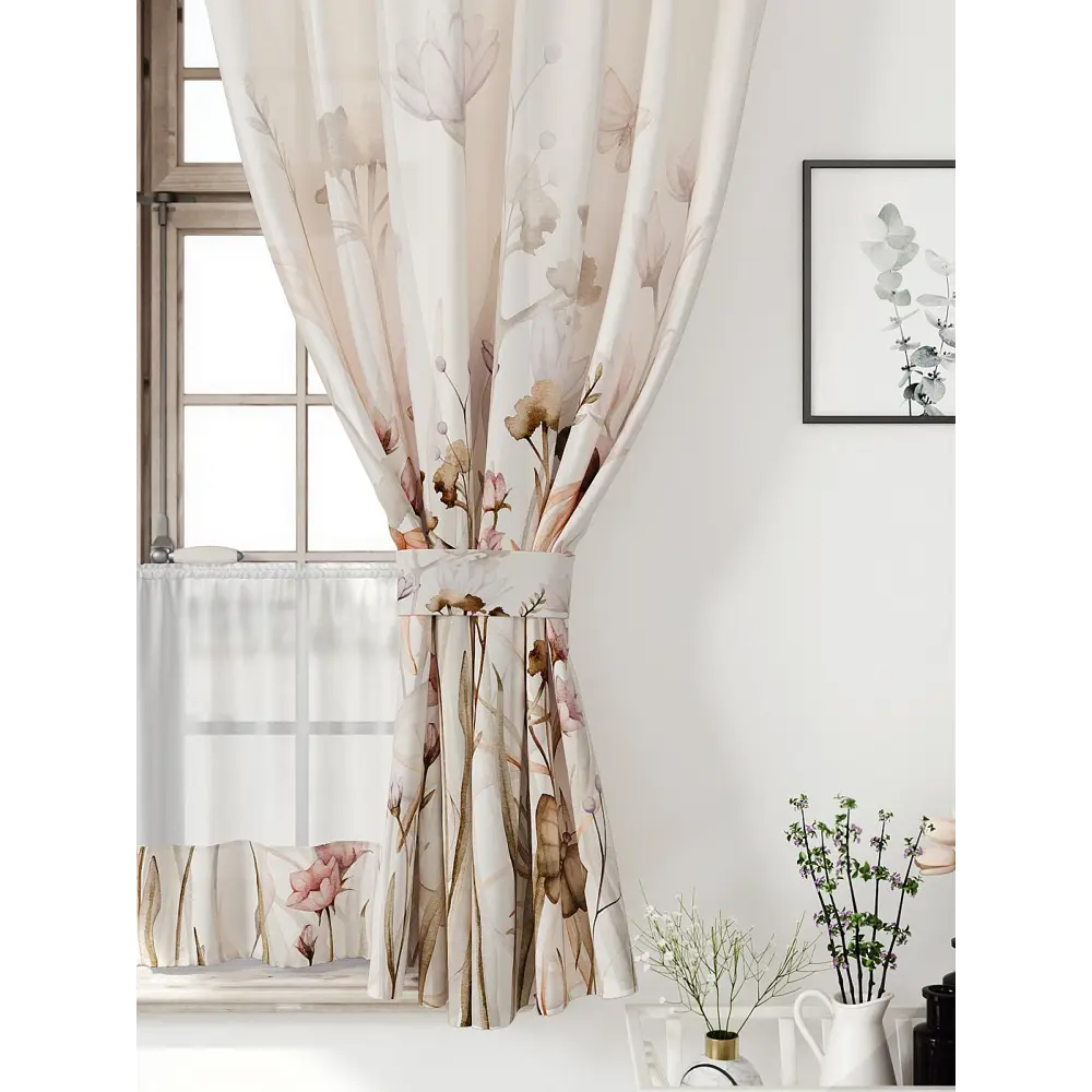 Фото 4 Комплект штор Comfy way Иномик - 47 CW705047-160 на шторной ленте 160x150 см цвет бежевый Фото 4 Комплект штор Comfy way Иномик - 47 CW705047-160 на шторной ленте 160x150 см цвет бежевый