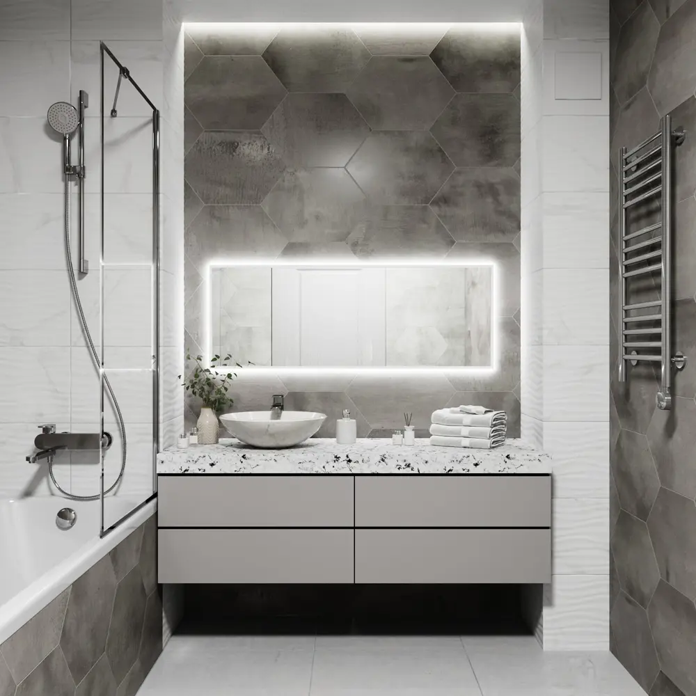 Фото 4 Зеркало со встроенной подсветкой One mirror 12040бсх 40x120 см Фото 4 Зеркало со встроенной подсветкой One mirror 12040бсх 40x120 см