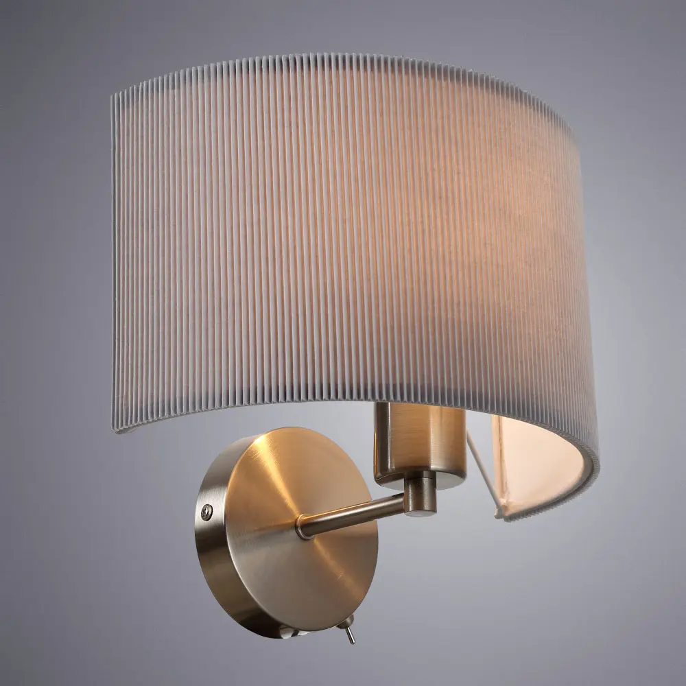 Фото 2 Настенный светильник ARTE LAMP A1021AP-1SS MALLORCA цвет серый серебристый Фото 2 Настенный светильник ARTE LAMP A1021AP-1SS MALLORCA цвет серый серебристый