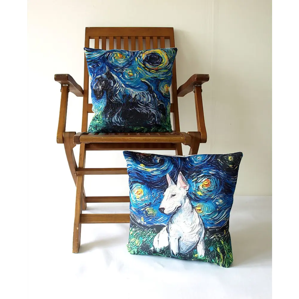 Фото 2 Декоративная подушкаZaberite Собаки Ван Гог Бультерьер 0251, 40x40 см