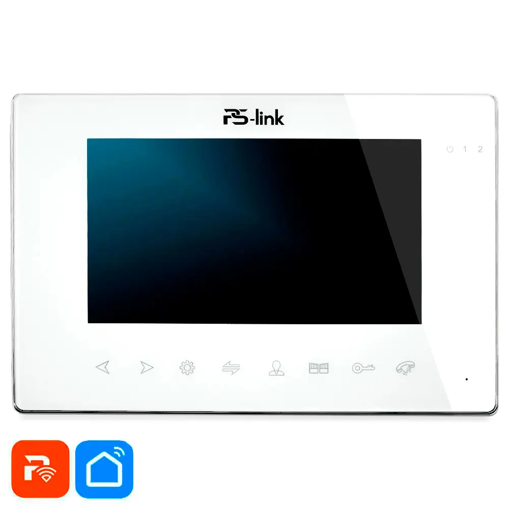 Фото 2 Комплект Wi Fi видеодомофона Ps-link KIT-714TDP-MB 7" цвет белый Фото 2 Комплект Wi Fi видеодомофона Ps-link KIT-714TDP-MB 7" цвет белый