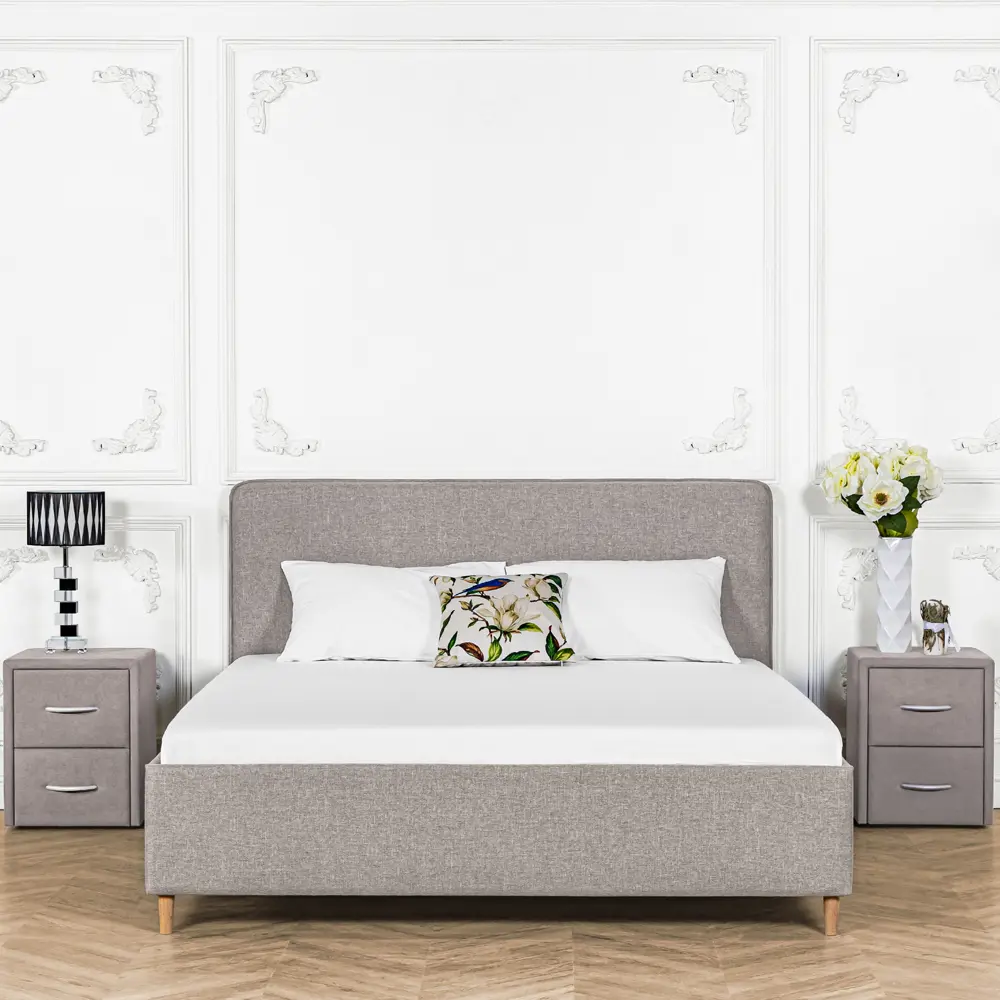 Фото Кровать Dg-home Costa 166x103x200 см цвет серый Фото Кровать Dg-home Costa 166x103x200 см цвет серый