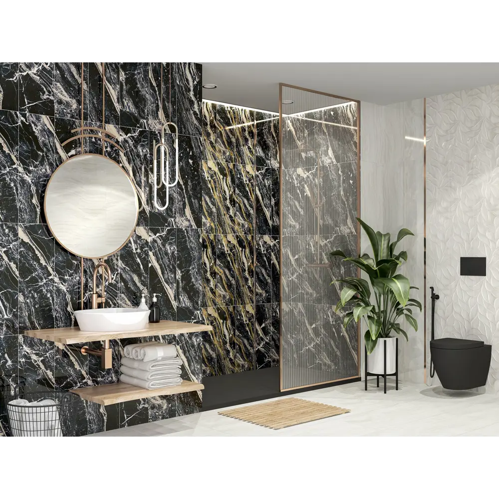 Фото Керамическая плитка Eletto ceramica Levanto nero 588402001 глянцевый 48.4x70см Фото Керамическая плитка Eletto ceramica Levanto nero 588402001 глянцевый 48.4x70см