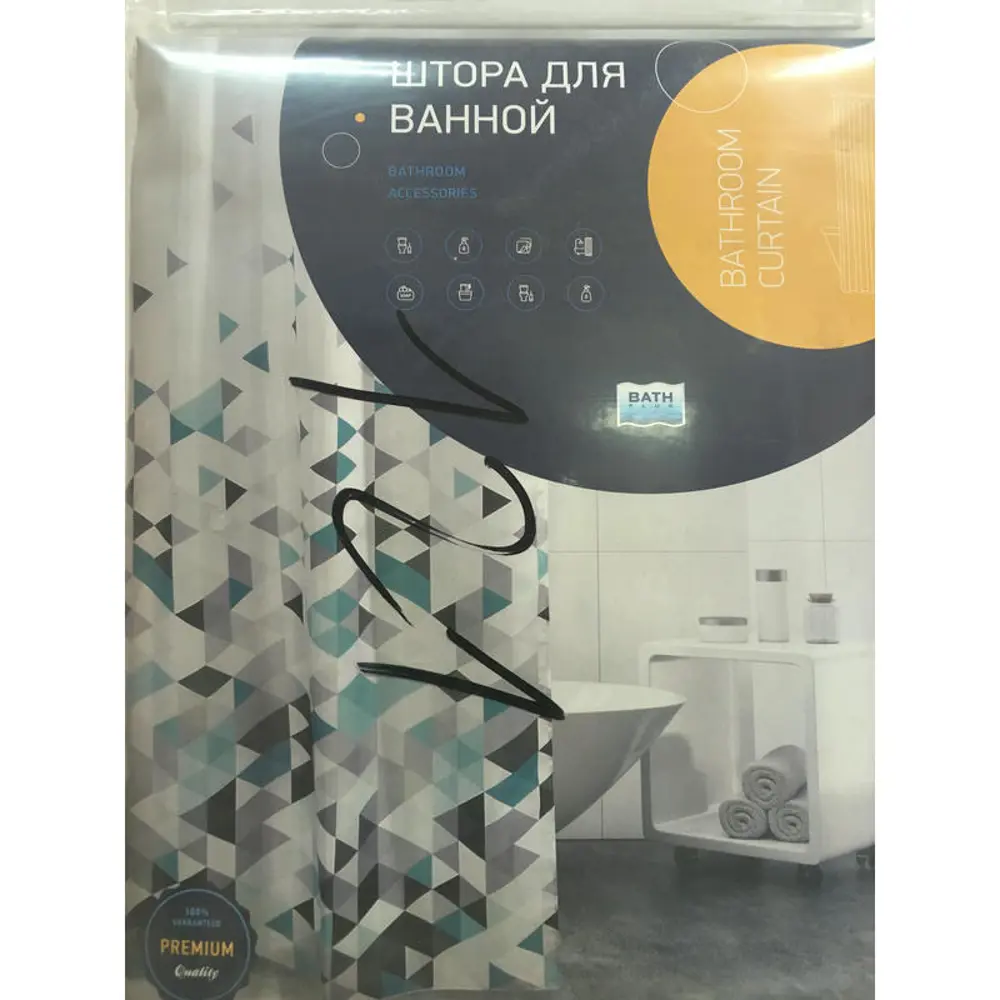 Фото Шторка для ванной комнаты Bath Plus 59185 180x180см цвет бесцветный/прозрачный Фото Шторка для ванной комнаты Bath Plus 59185 180x180см цвет бесцветный/прозрачный