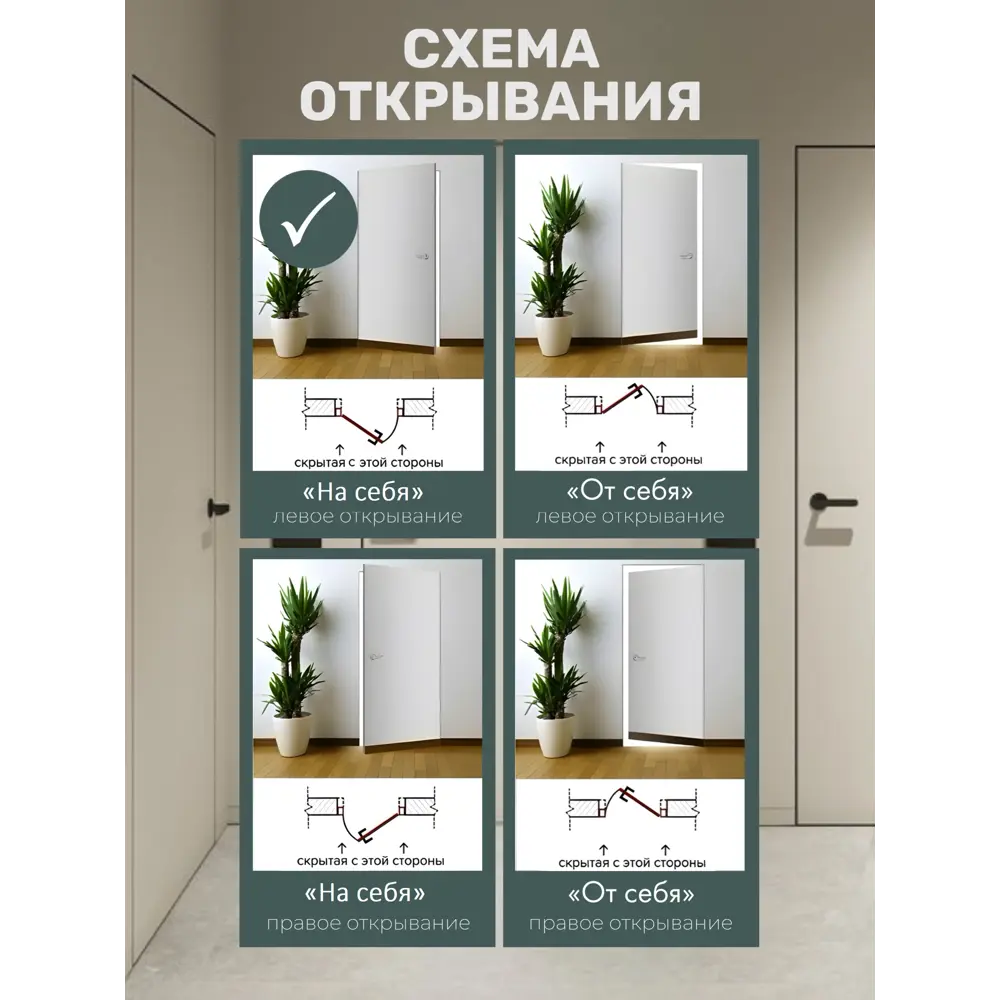 Фото 4 Дверь скрытая Invizible.Loft Легкий монтаж глухая левый на себя 200x80см белый цвет кромки хром матовый Фото 4 Дверь скрытая Invizible.Loft Легкий монтаж глухая левый на себя 200x80см белый цвет кромки хром матовый