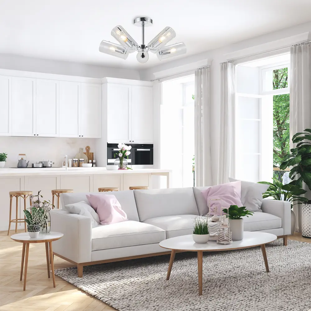 Фото Люстра на штанге Escada 5x40вт E14 хром 1146/5p 5 ламп 10 м² цвет хром Фото Люстра на штанге Escada 5x40вт E14 хром 1146/5p 5 ламп 10 м² цвет хром