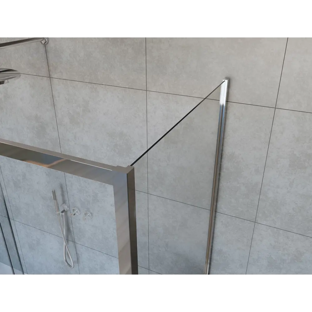 Фото 4 Душевой уголок Vincea Garda VSR-1G28019CH прямоугольный 190x80см хромированный профиль эффект стекла матовый