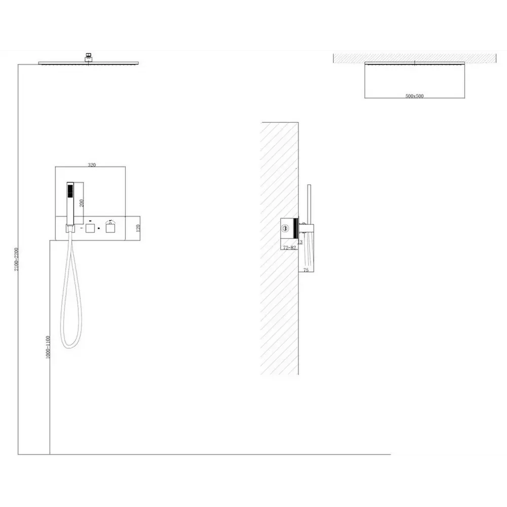 Фото 3 Душевая система Abber Daheim AF8255B скрытого монтажа без излива, термостат, черная матовая Фото 3 Душевая система Abber Daheim AF8255B скрытого монтажа без излива, термостат, черная матовая