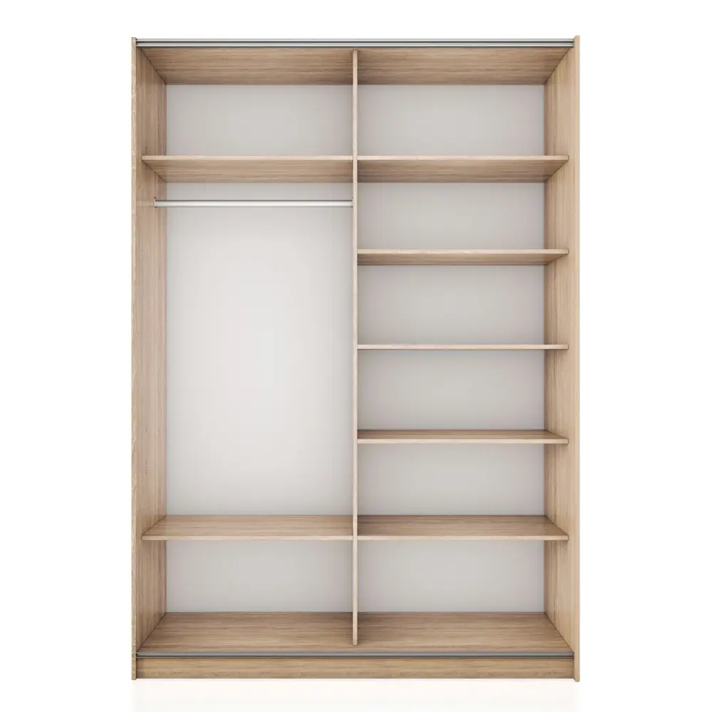 Фото 3 Шкаф-купе Мебельная компания е1 550450 230x160x57 см 8 полок ЛДСП цвет сонома Фото 3 Шкаф-купе Мебельная компания е1 550450 230x160x57 см 8 полок ЛДСП цвет сонома