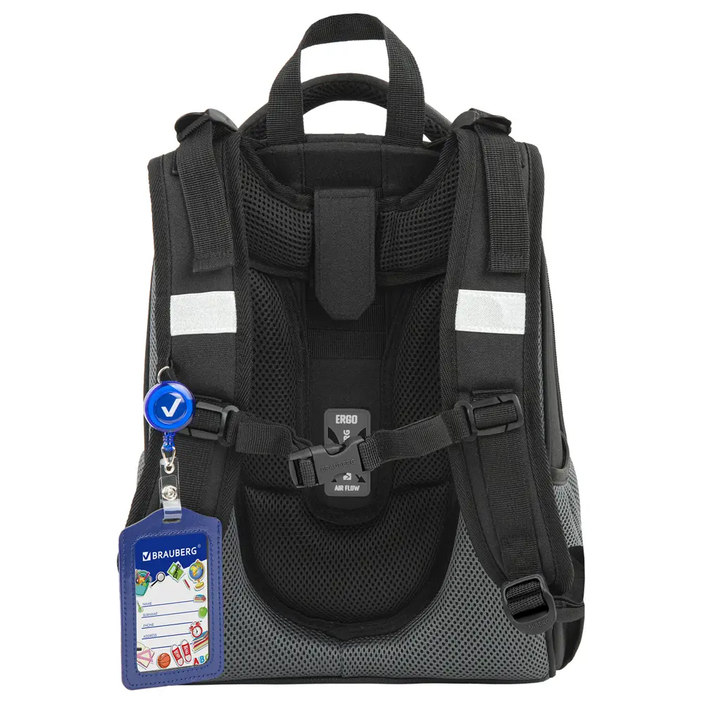 Фото 3 Рюкзак Brauberg Premium 29x38x16 см эва цвет серый/черный Фото 3 Рюкзак Brauberg Premium 29x38x16 см эва цвет серый/черный