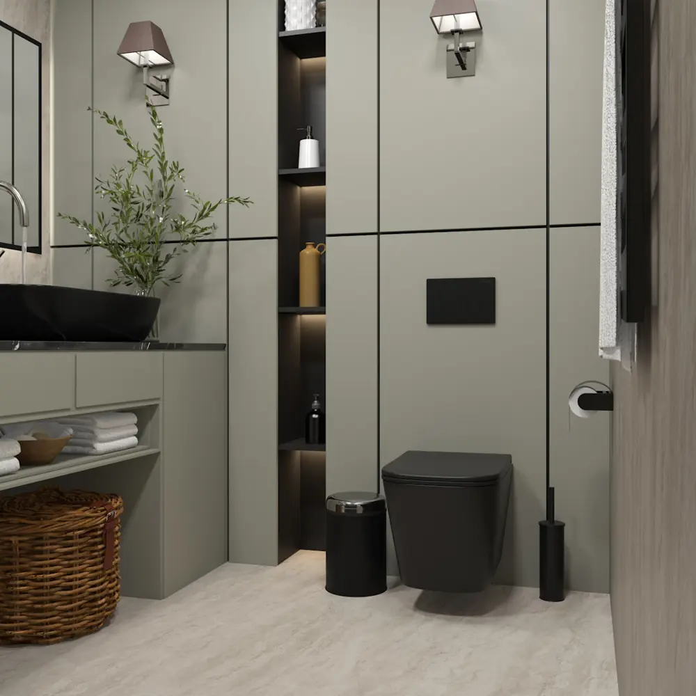 Фото 10 Комплект Teymi T70791: Инсталляция Aina 52, клавиша смыва Lina хром, подвесной унитаз с микролифтом Helmi черный, крепеж Фото 10 Комплект Teymi T70791: Инсталляция Aina 52, клавиша смыва Lina хром, подвесной унитаз с микролифтом Helmi черный, крепеж