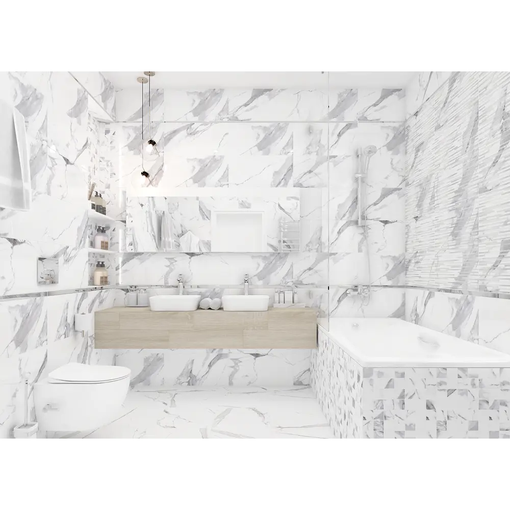 Фото 6 Керамическая плитка Laparet Suite х9999285816 60x30см 1.8 м² цвет белый, цена за упаковку Фото 6 Керамическая плитка Laparet Suite х9999285816 60x30см 1.8 м² цвет белый, цена за упаковку