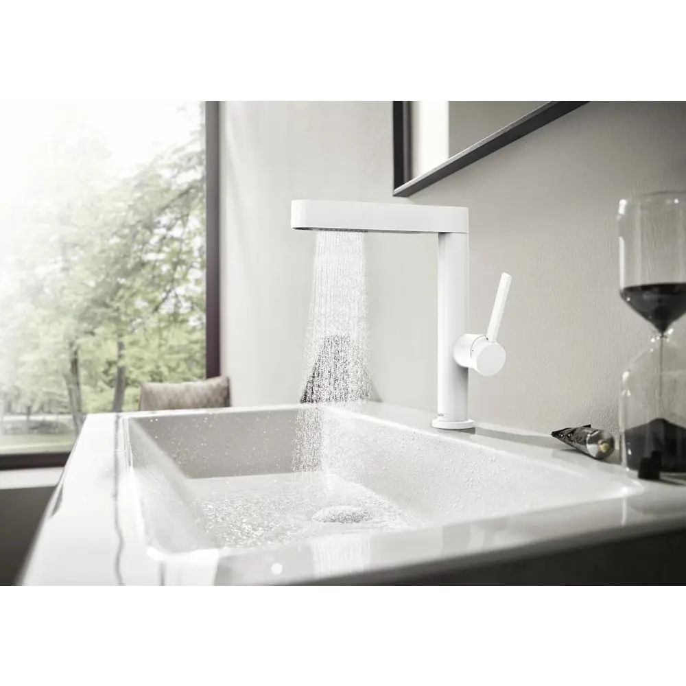 Фото 2 Смеситель для раковины Hansgrohe Finoris 76063700 однорычажный цвет белый матовый Фото 2 Смеситель для раковины Hansgrohe Finoris 76063700 однорычажный цвет белый матовый