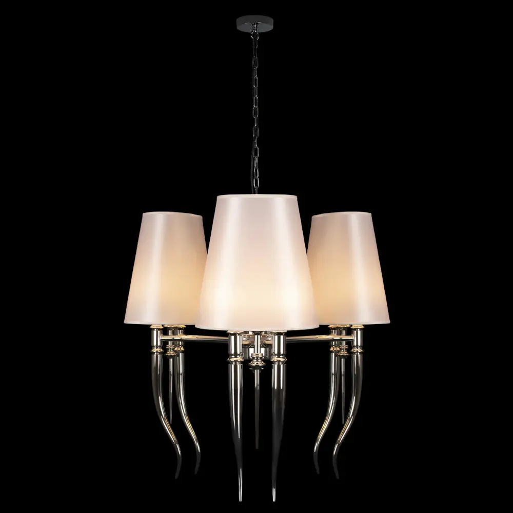 Фото 2 Люстра подвесная Loft It Brunilde Lf_10207_6_chrome 6 ламп 9.43 м² цвет хром/белый Фото 2 Люстра подвесная Loft It Brunilde Lf_10207_6_chrome 6 ламп 9.43 м² цвет хром/белый