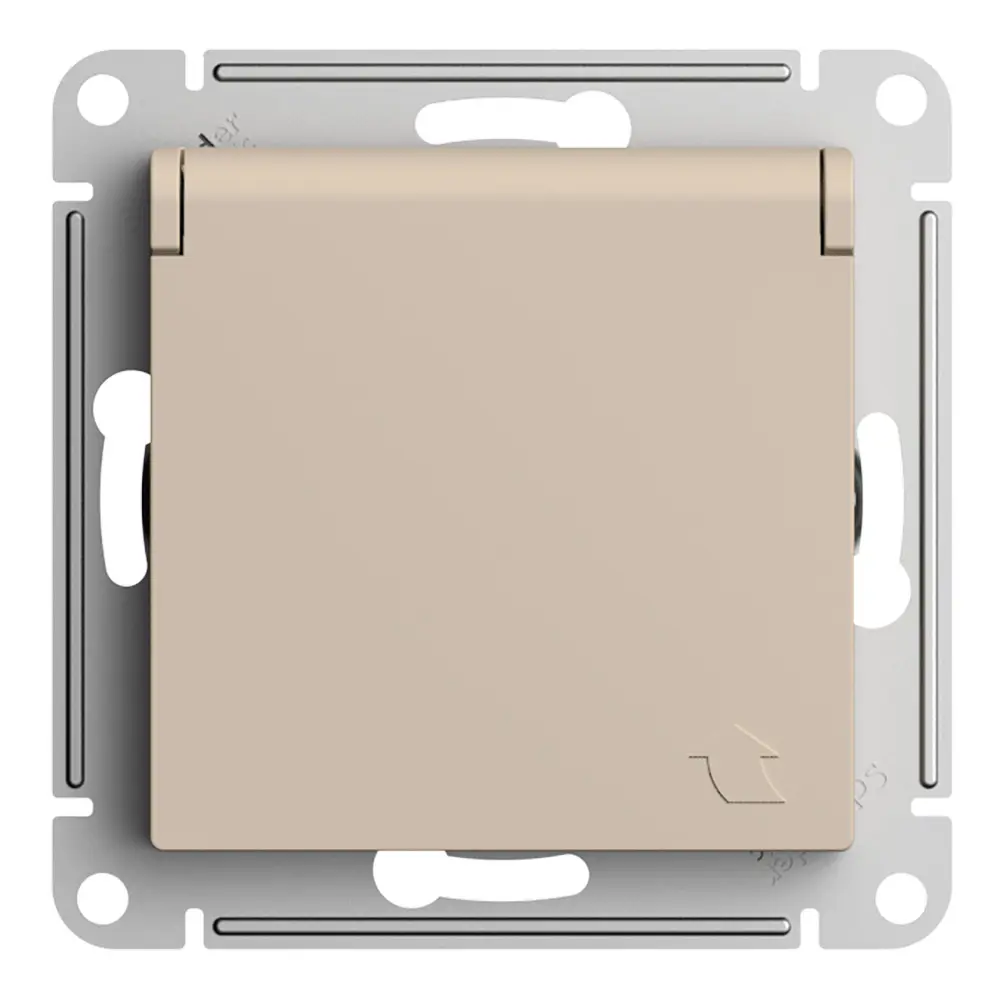 Фото Розетка встраиваемая Systeme electric AtlasDesign ATN001246 с заземлением шторками и крышкой цвет песочный 2 шт. Фото Розетка встраиваемая Systeme electric AtlasDesign ATN001246 с заземлением шторками и крышкой цвет песочный 2 шт.