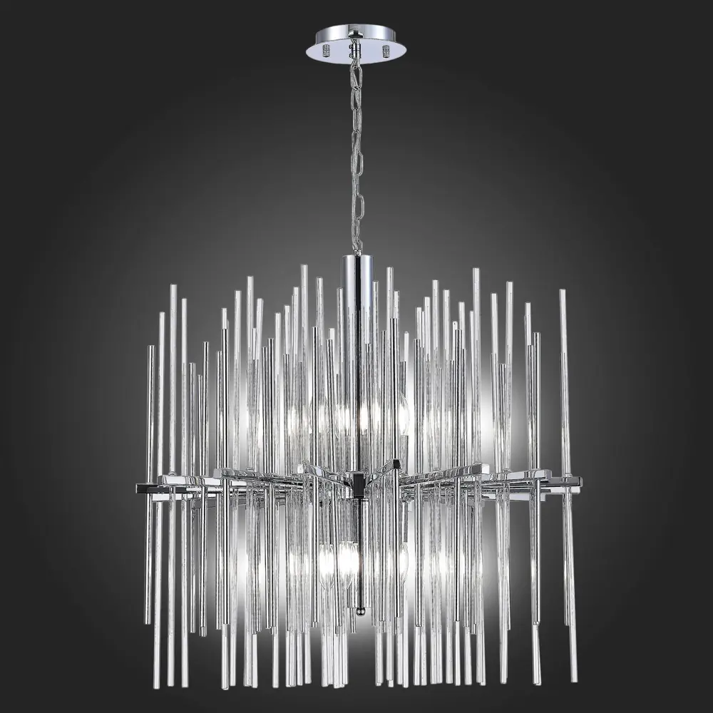 Фото 4 Люстра подвесная St luce Sl1628.103.08 8 ламп 16 м² цвет хром Фото 4 Люстра подвесная St luce Sl1628.103.08 8 ламп 16 м² цвет хром