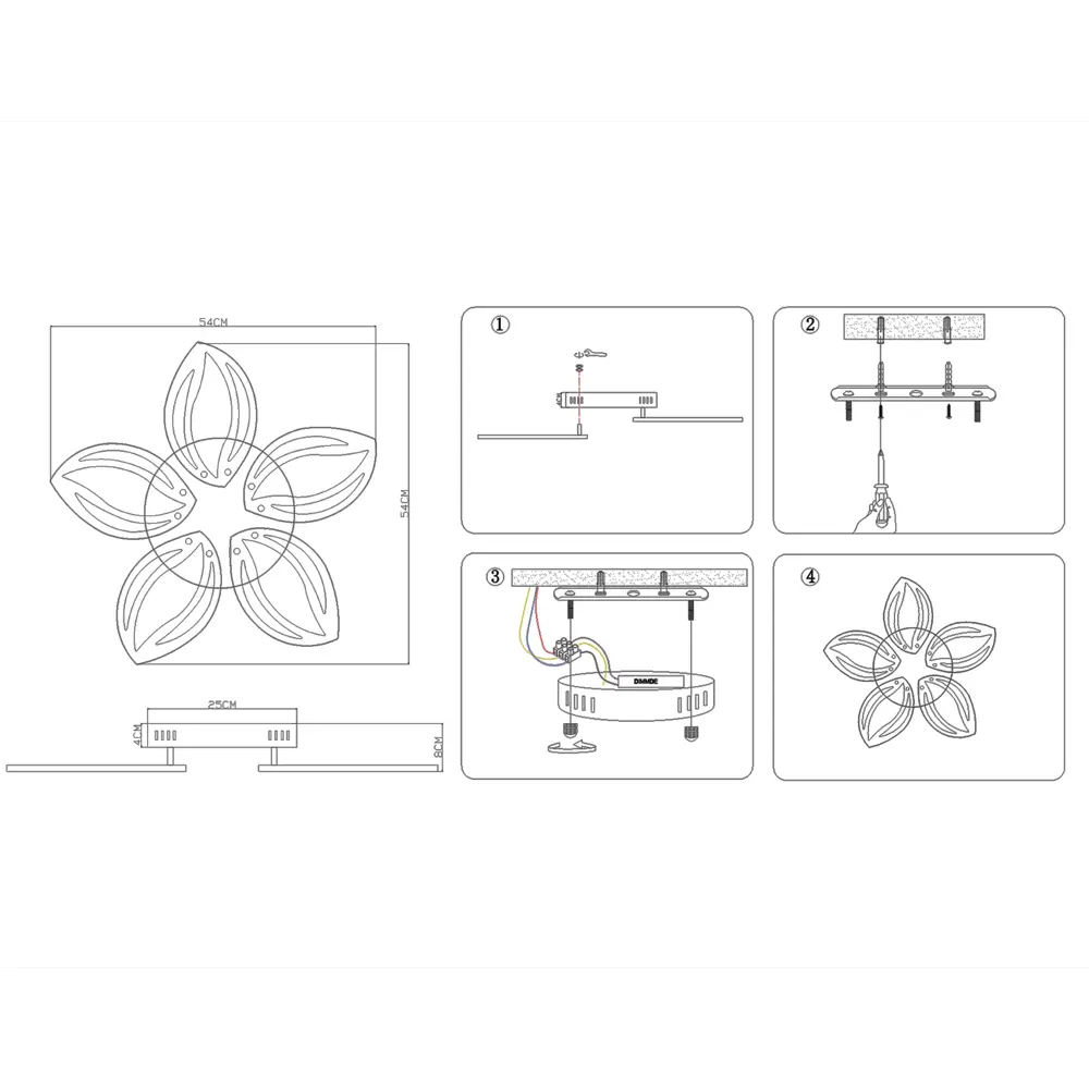 Фото 3 Люстра потолочная светодиодная Ambrella Light AMBR_FA464 Acrylica с пультом управления 14 м² нейтральный белый свет цвет кофе Фото 3 Люстра потолочная светодиодная Ambrella Light AMBR_FA464 Acrylica с пультом управления 14 м² нейтральный белый свет цвет кофе