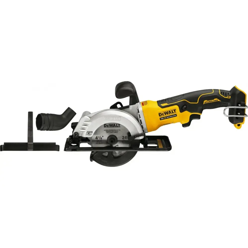 Фото 3 Пила циркулярная аккумуляторная бесщеточная Dewalt DCS571P2, 18 В Li-Ion 2x5 Ач, 115 мм Фото 3 Пила циркулярная аккумуляторная бесщеточная Dewalt DCS571P2, 18 В Li-Ion 2x5 Ач, 115 мм