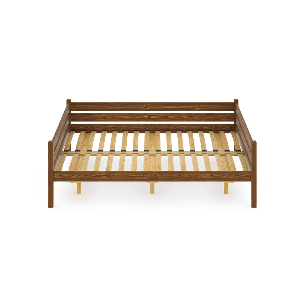 Фото 2 Кровать Solarius Tahta160-160temd-orto 170 x 63 x 170 см сосна цвет коричневый Фото 2 Кровать Solarius Tahta160-160temd-orto 170 x 63 x 170 см сосна цвет коричневый