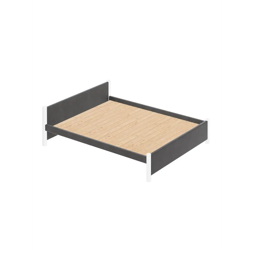 Фото Кровать Solarius Двуспальная Классика мягкая 1350 130 x 63 x 200 см массив сосны цвет темно-серый/белый Фото Кровать Solarius Двуспальная Классика мягкая 1350 130 x 63 x 200 см массив сосны цвет темно-серый/белый