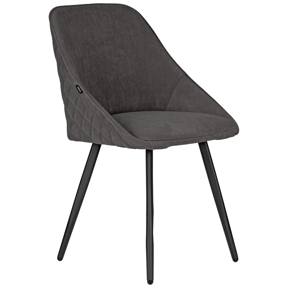 Фото Кухонный стул Dobrin Stella 51x51x57.5 см текстилен цвет шоколад ножки черные Фото Кухонный стул Dobrin Stella 51x51x57.5 см текстилен цвет шоколад ножки черные