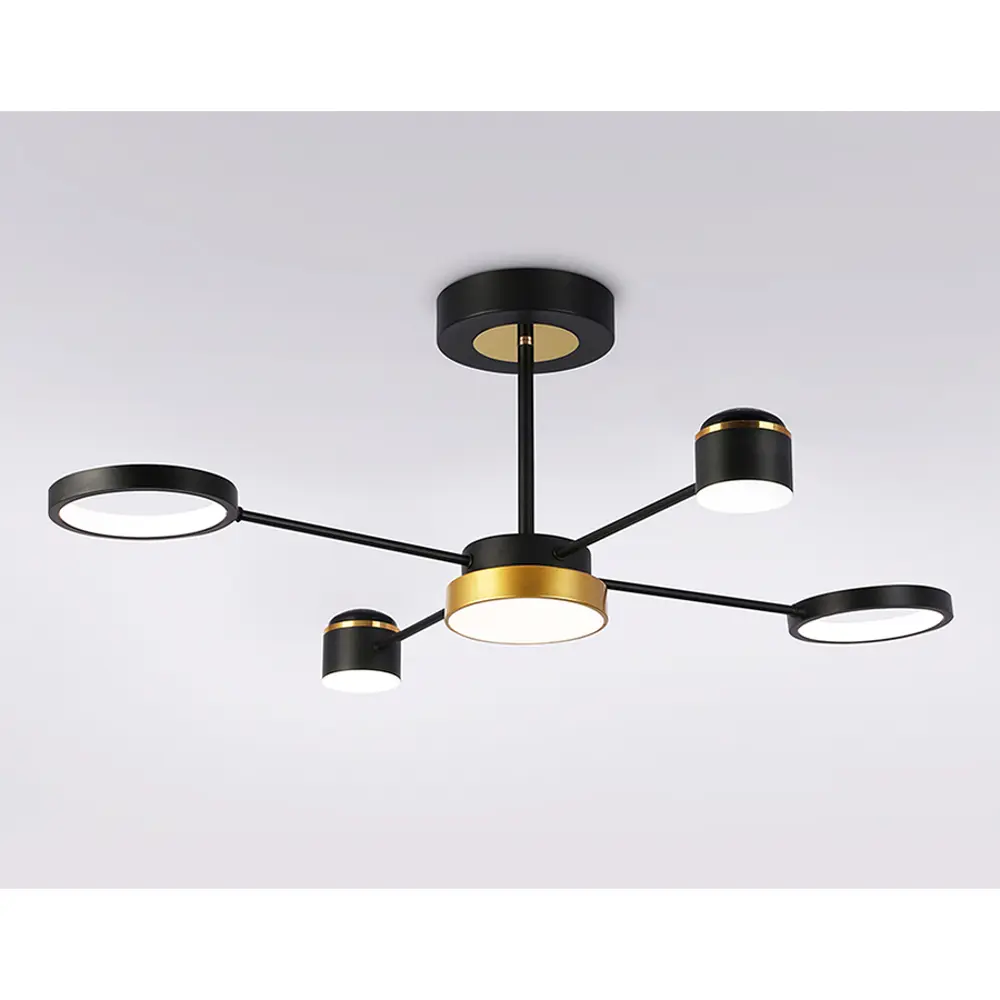 Фото 9 Люстра на штанге светодиодная Ambrella light Fl51632 с пультом управления 24 м² нейтральный белый свет цвет черный Фото 9 Люстра на штанге светодиодная Ambrella light Fl51632 с пультом управления 24 м² нейтральный белый свет цвет черный