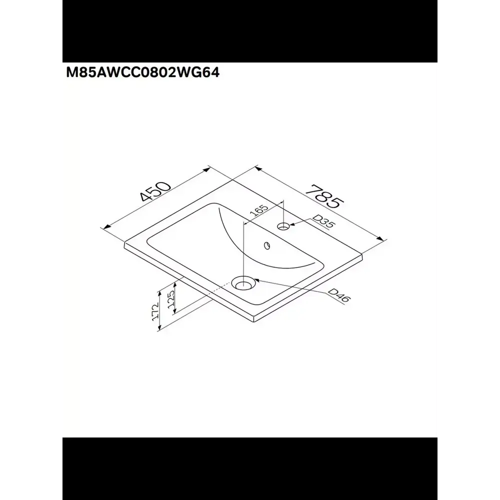 Фото 9 Тумба под раковину подвесная Am.pm M88-FHX0802BM-WCC0802WG64_7214 77см цвет черный, с раковиной Фото 9 Тумба под раковину подвесная Am.pm M88-FHX0802BM-WCC0802WG64_7214 77см цвет черный, с раковиной