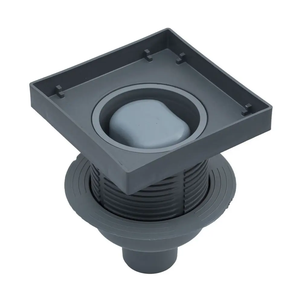 Фото 5 Трап для душа Logan 00330444 сухой затвор 14.2x14.2 см нержавеющая сталь