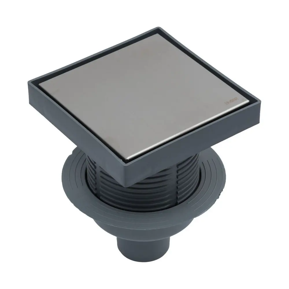 Фото 4 Трап для душа Logan 00330444 сухой затвор 14.2x14.2 см нержавеющая сталь