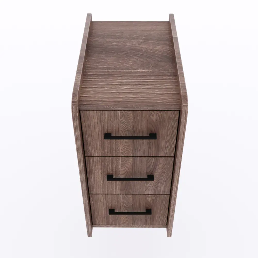 Фото 2 Тумба офисная Stalkermebel 3 ящика 31x52x63 см ЛДСП цвет ясень шимо темный